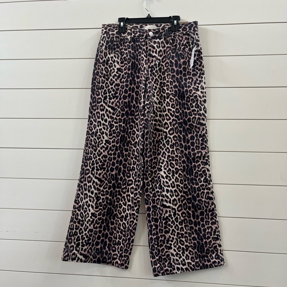 PacSun Leopard Print Wide Leg Pants - Picture 1 of 6